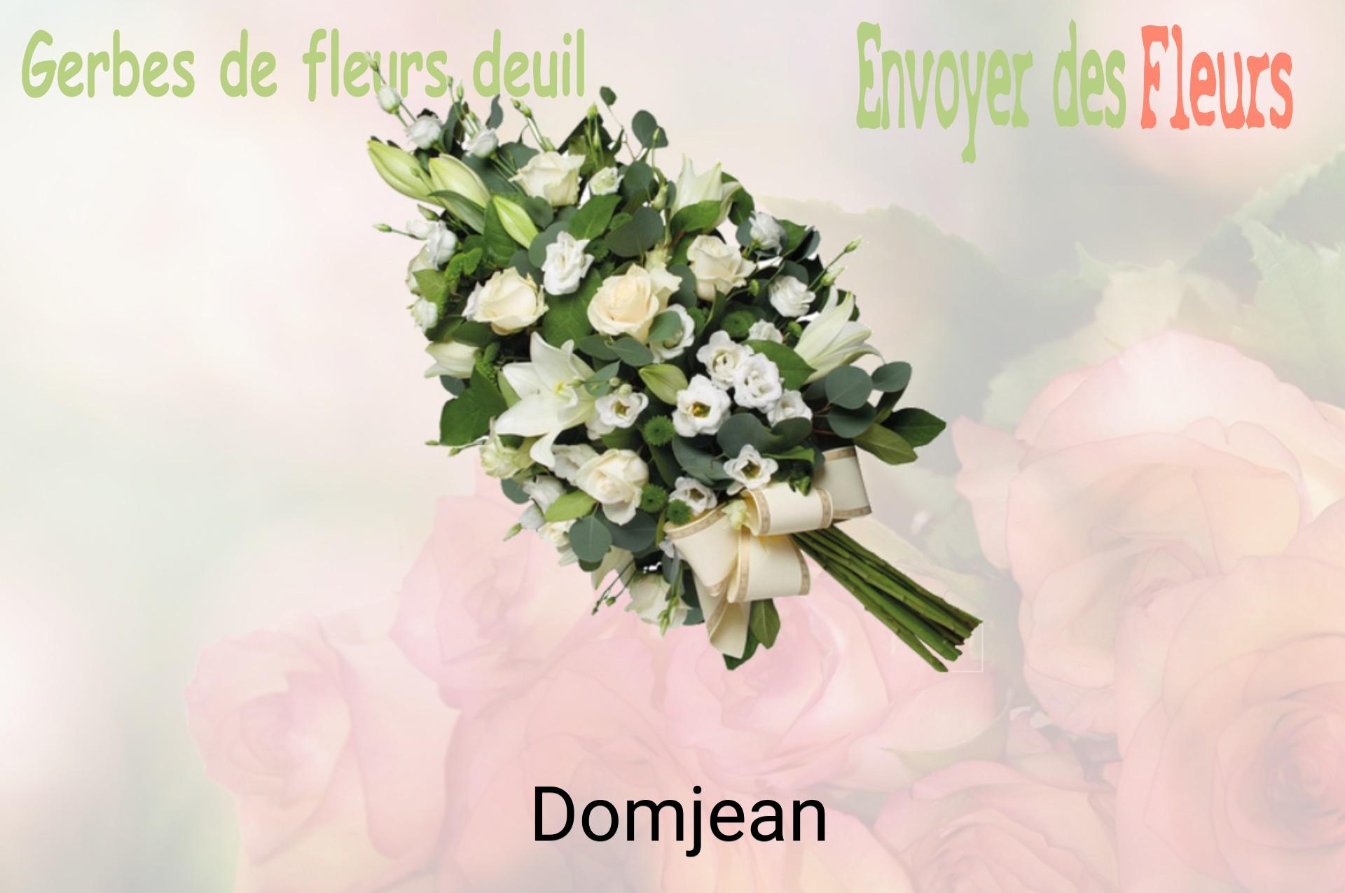 Gerbe de fleurs de deuil livrée à Domjean